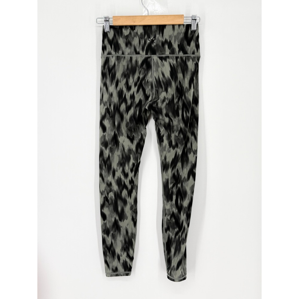 Varley Womens High Rise Leggings Green Black‎ Abstract Animal Print Size Small